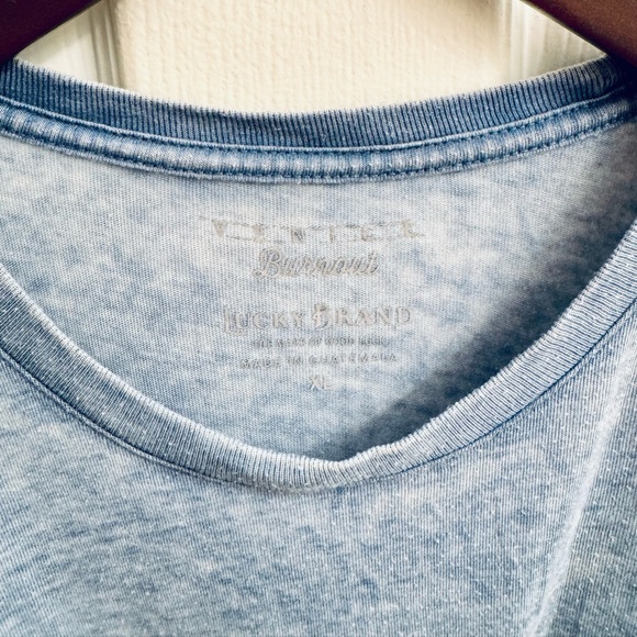 Lucky Brand Venice Burnout Cotton/Poly-Blend Graphic T-Shirt, Light Blue, XL - Picture 2 of 3